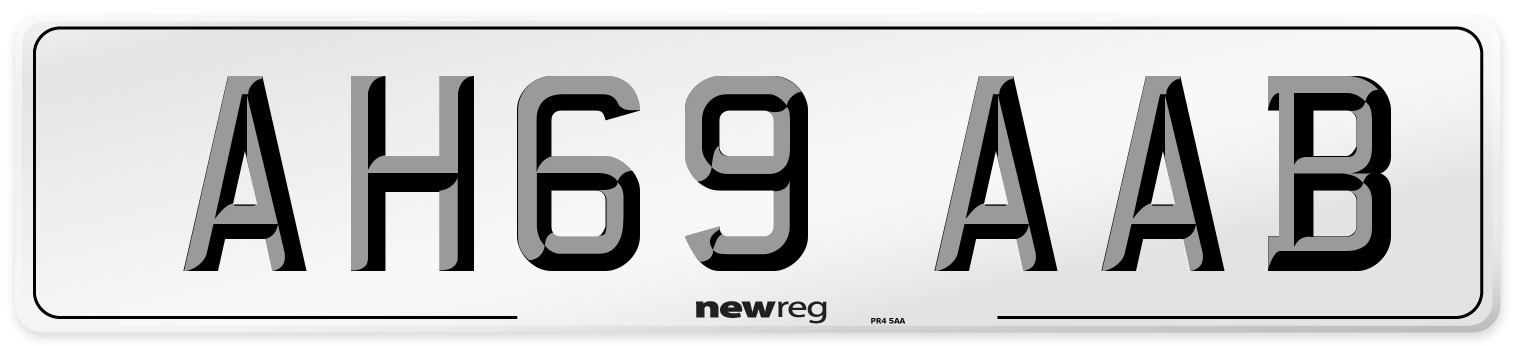 AH69 AAB Number Plate from New Reg